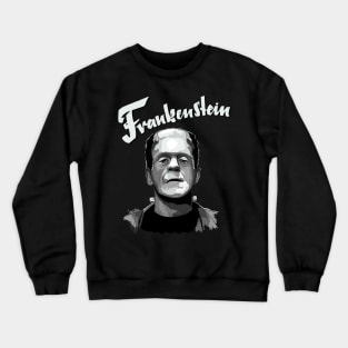 Frankenstein Illustration with title by Leni Nix Crewneck Sweatshirt